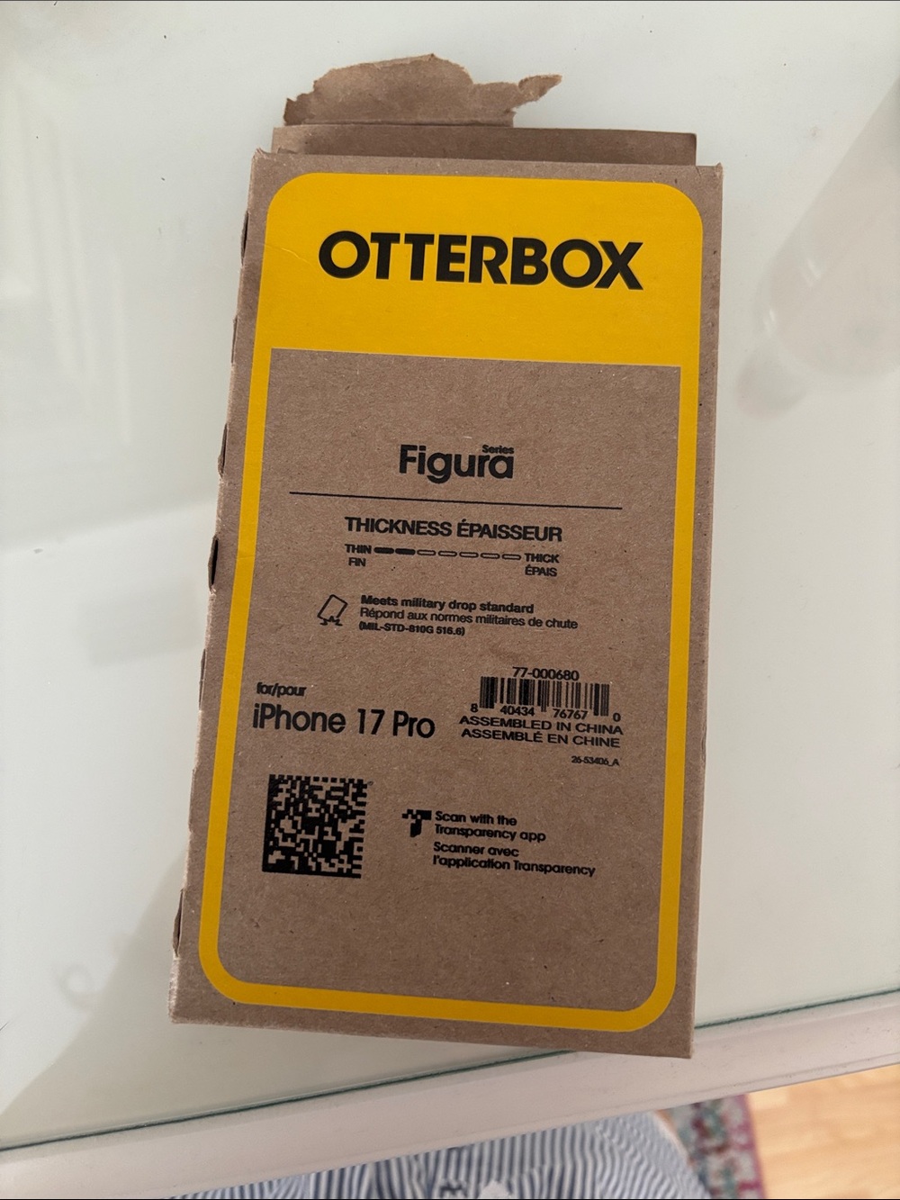 OtterBox Figura Packaging in Kraft Brown and Yellow